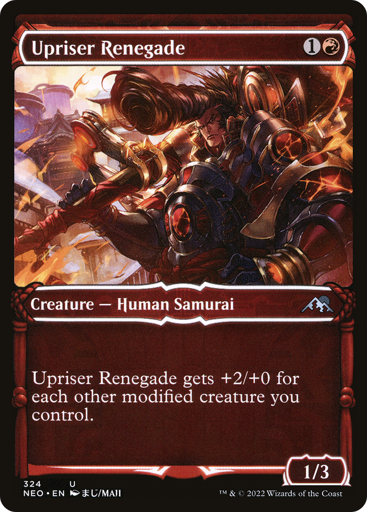 Upriser Renegade (Showcase) (NEO-324) [Kamigawa: Neon Dynasty] Foil