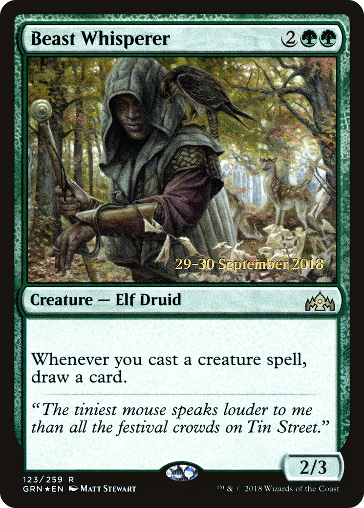 Beast Whisperer (PRE-123S) [Guilds of Ravnica Promos] Foil