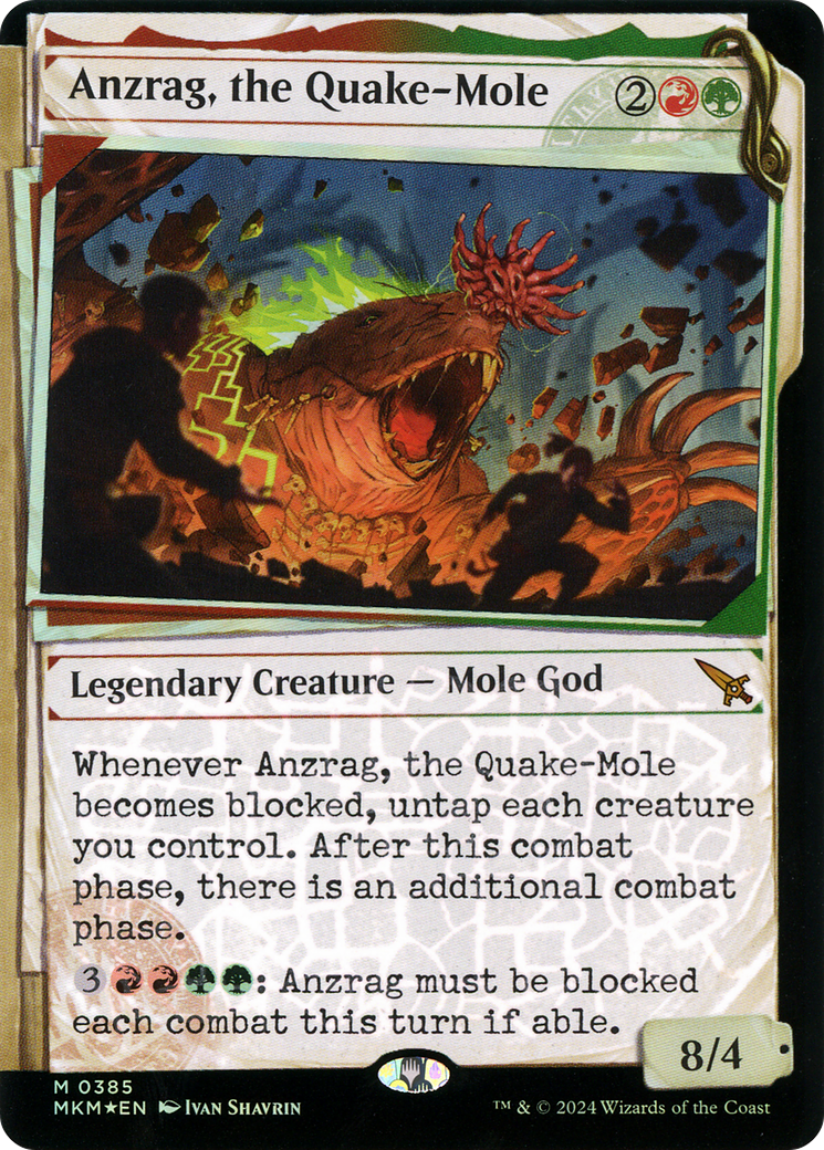 Anzrag, the Quake-Mole (MKM-385) [Murders at Karlov Manor]: (Showcase) Foil