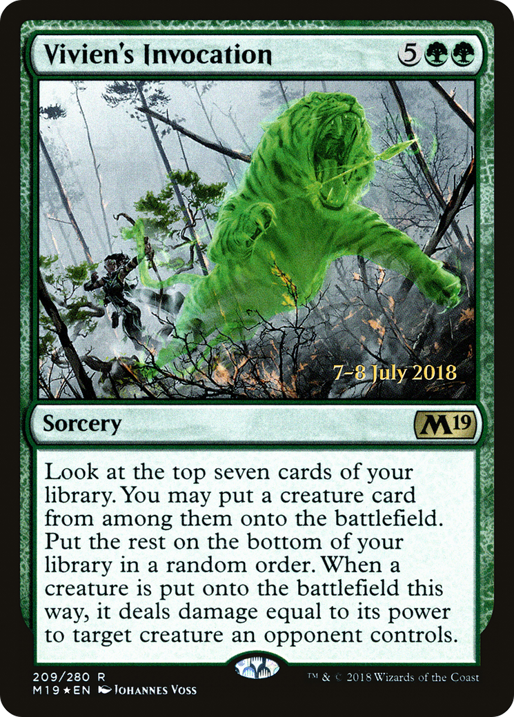 Vivien's Invocation (PRE-209S) [Core Set 2019 Promos] Foil