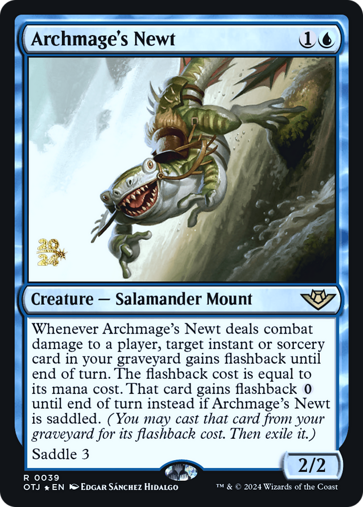 Archmage's Newt (PRE-39S) [Outlaws of Thunder Junction Promos] Foil