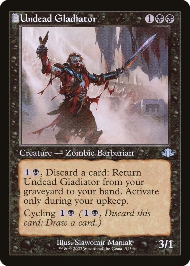Undead Gladiator (DMR-313) [Dominaria Remastered]: (tombstone)