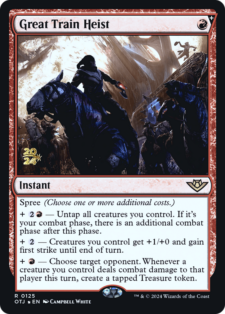 Great Train Heist (PRE-125S) [Outlaws of Thunder Junction Promos] Foil