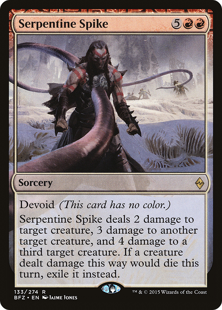 Serpentine Spike (BFZ-133) [Battle for Zendikar]: (devoid) Foil