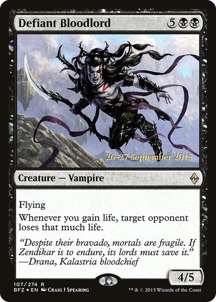 Defiant Bloodlord (PRE-107S) [Battle for Zendikar Promos] Foil