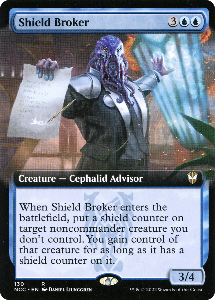 Shield Broker (NCC-130) [New Capenna Commander]: (Extended Art)