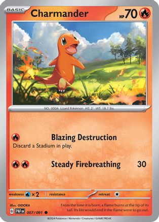 Charmander - 007/091 7 - [SV Paldean Fates] Reverse Holofoil