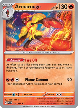 Armarouge - 015/091 15 - [SV Paldean Fates] Holofoil