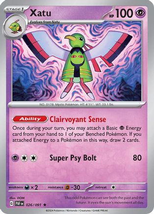 Xatu - 026/091 26 - [SV Paldean Fates] Holofoil