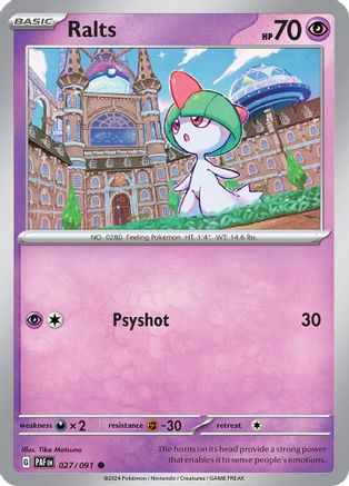 Ralts - 027/091 27 - [SV Paldean Fates] Reverse Holofoil