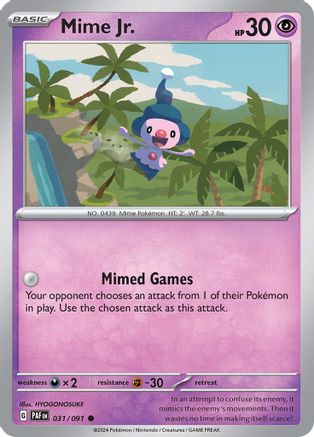 Mime Jr. - 031/091 31 - [SV Paldean Fates] Reverse Holofoil