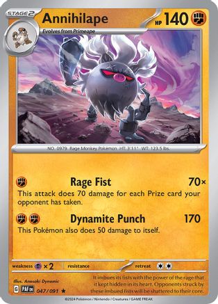 Annihilape - 047/091 47 - [SV Paldean Fates] Reverse Holofoil