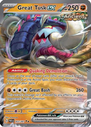 Great Tusk ex 53 - [SV Paldean Fates] Holofoil