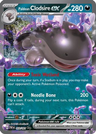 Paldean Clodsire ex - 059/091 59 - [SV Paldean Fates] Holofoil