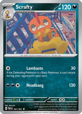 Scrafty 61 - [SV Paldean Fates] Reverse Holofoil