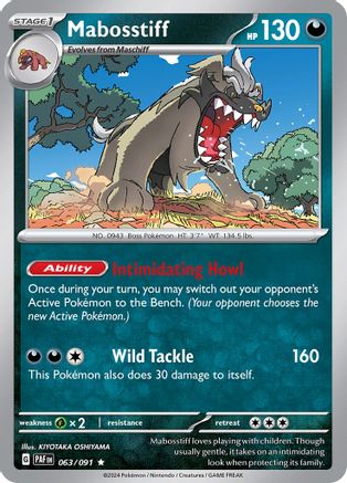 Mabosstiff - 063/091 63 - [SV Paldean Fates] Reverse Holofoil