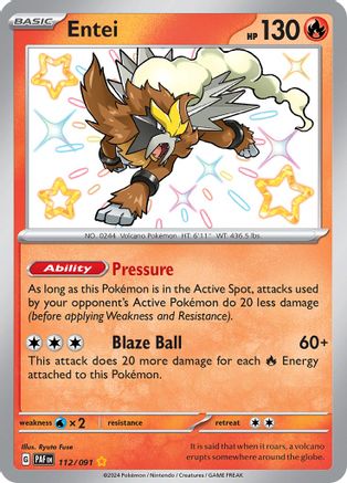 Entei 112 - [SV Paldean Fates] Holofoil