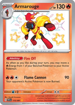 Armarouge - 115/091 115 - [SV Paldean Fates] Holofoil