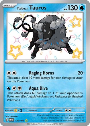 Paldean Tauros - 120/091 120 - [SV Paldean Fates] Holofoil