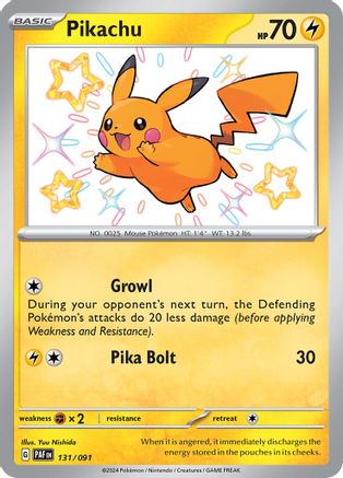 Pikachu - 131/091 131 - [SV Paldean Fates] Holofoil