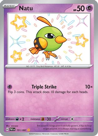 Natu - 151/091 151 - [SV Paldean Fates] Holofoil
