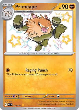 Primeape - 170/091 170 - [SV Paldean Fates] Holofoil