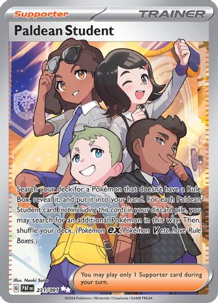 Paldean Student - 231/091 231 - [SV Paldean Fates] Holofoil