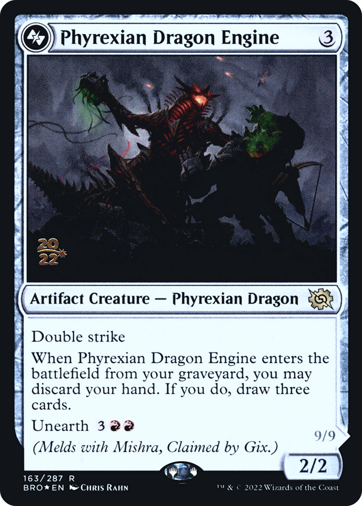 Phyrexian Dragon Engine (PRE-163) [The Brothers' War Promos] Foil