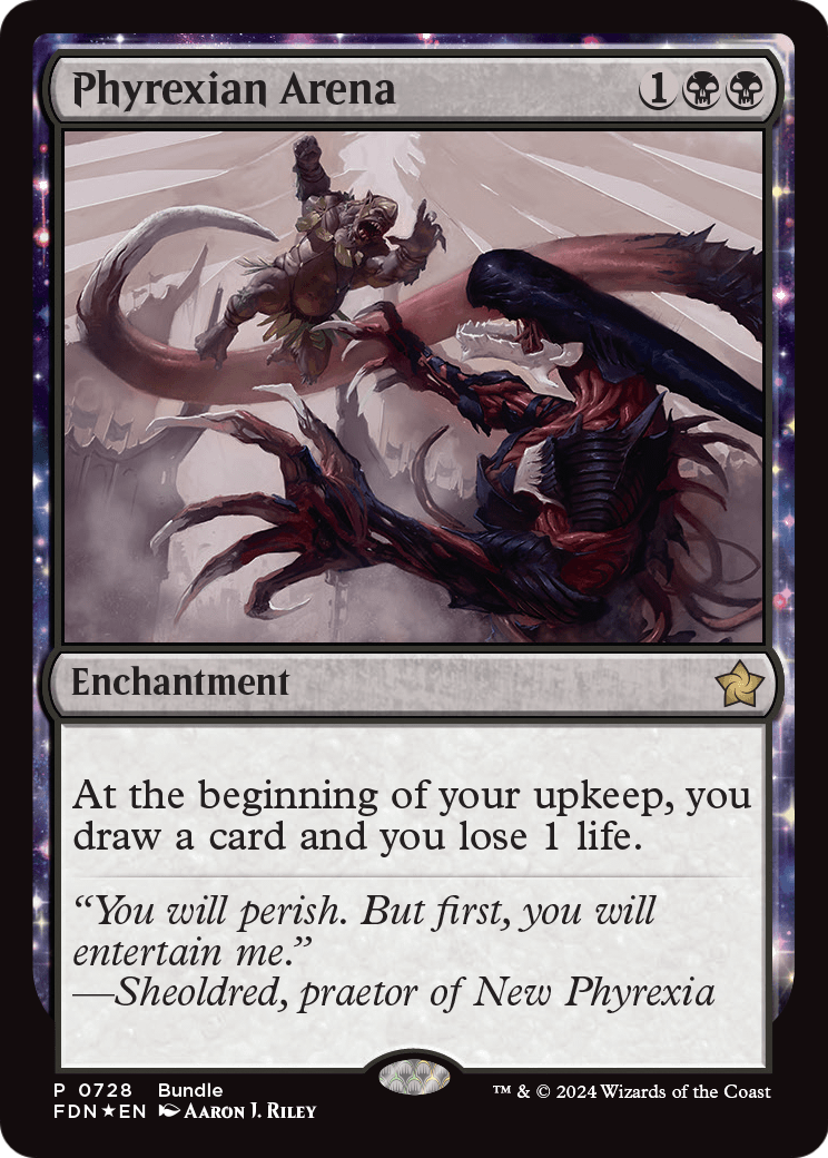 Phyrexian Arena (FDN Bundle) (UMP-728) [Foundations] Foil