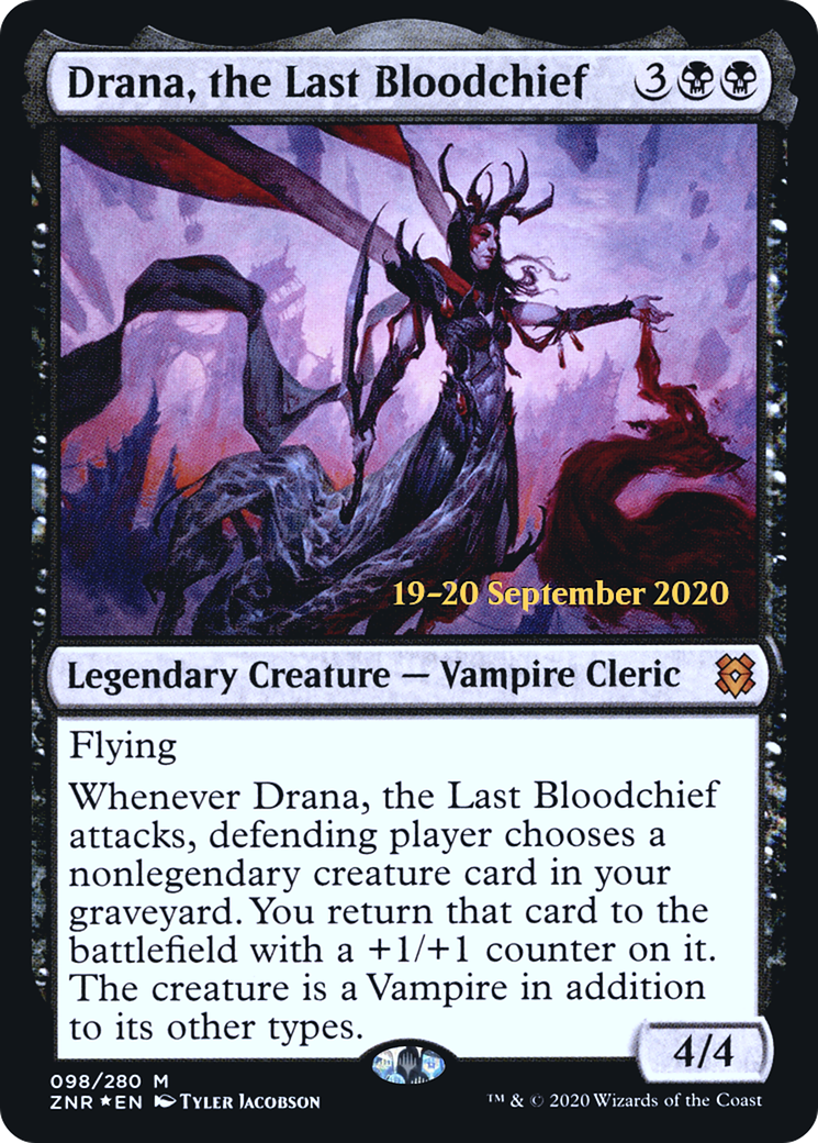 Drana, the Last Bloodchief (PRE-98S) [Zendikar Rising Promos] Foil