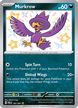 Murkrow 181 - [SV Paldean Fates] Holofoil