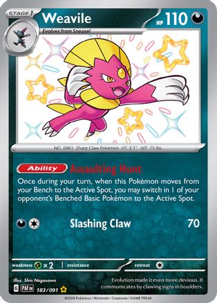 Weavile 183 - [SV Paldean Fates] Holofoil