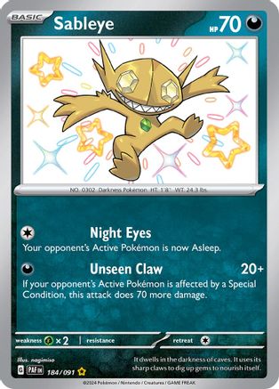 Sableye 184 - [SV Paldean Fates] Holofoil