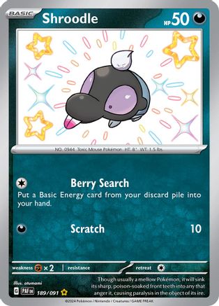 Shroodle - 189/091 189 - [SV Paldean Fates] Holofoil