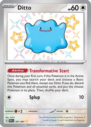 Ditto 201 - [SV Paldean Fates] Holofoil