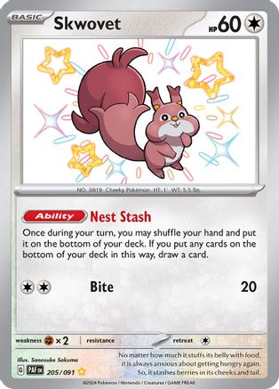 Skwovet 205 - [SV Paldean Fates] Holofoil