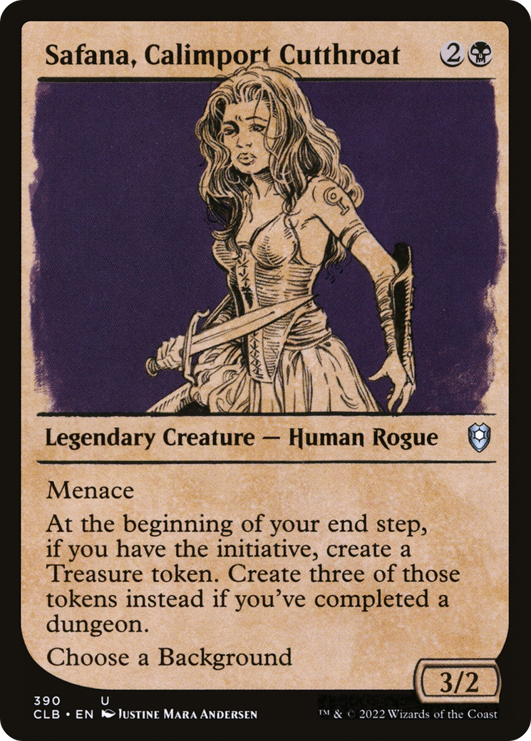 Safana, Calimport Cutthroat (Showcase) (CLB-390) [Commander Legends: Battle for Baldur's Gate]