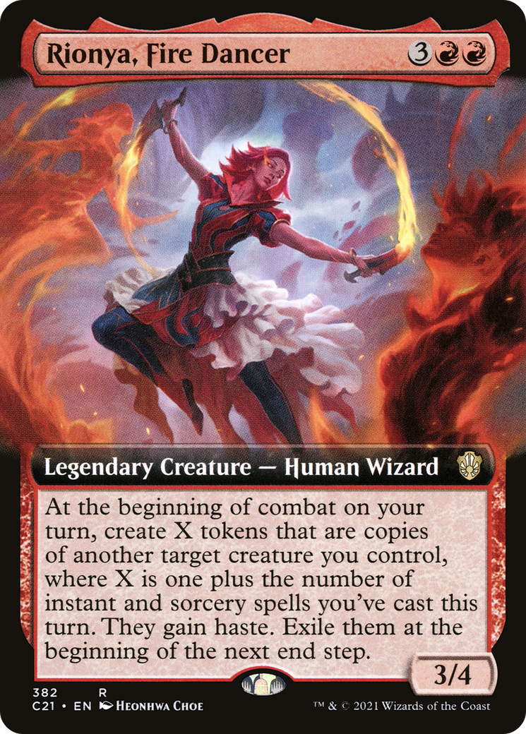 Rionya, Fire Dancer (Extended Art) (C21-382) [Commander 2021]