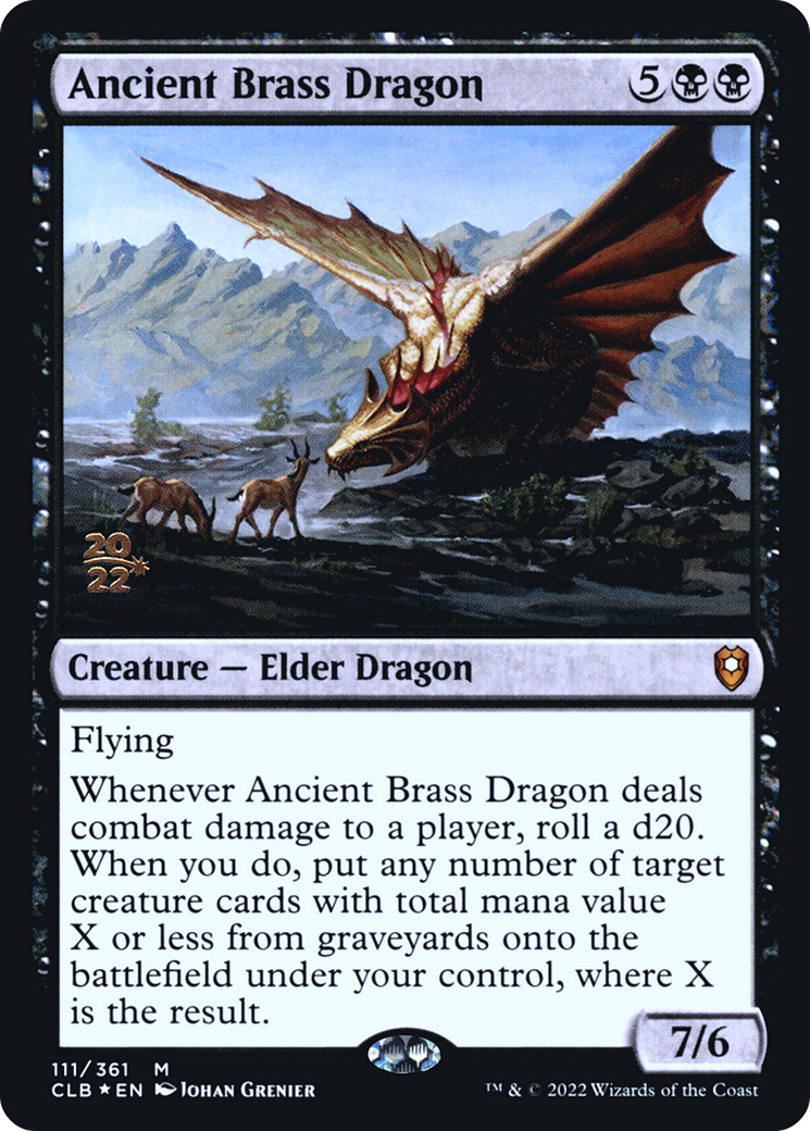 Ancient Brass Dragon (PRE-111S) [Battle for Baldur's Gate Promos] Foil