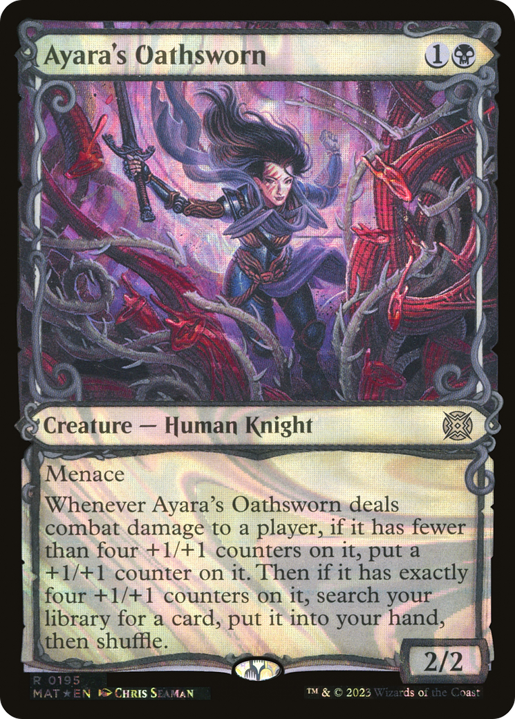 Ayara's Oathsworn (MAT-195) [March of the Machine: The Aftermath]: (Showcase) Foil