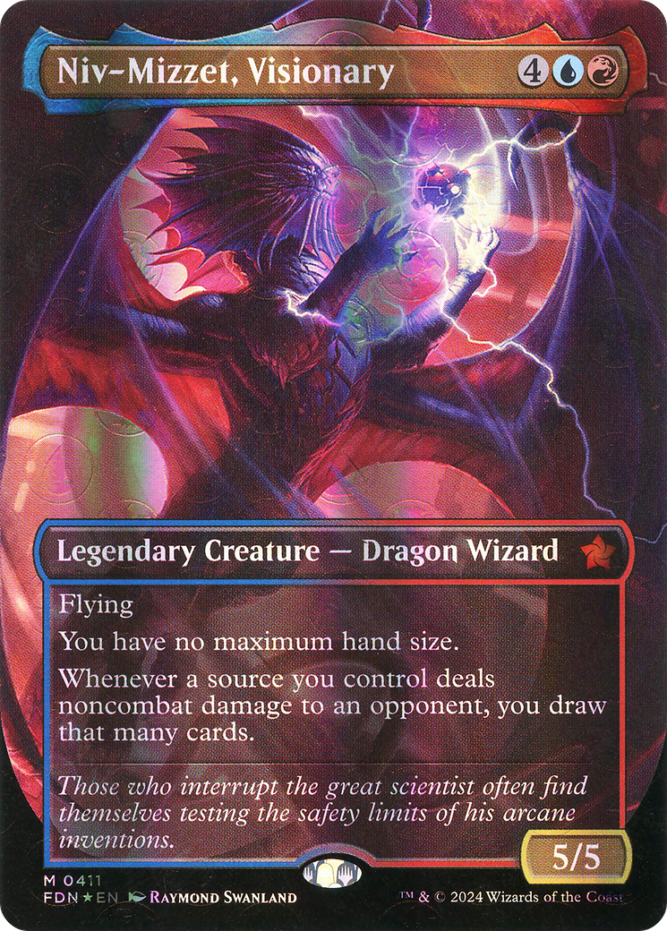 Niv-Mizzet, Visionary (FDN-411) [Foundations] (Borderless) Foil