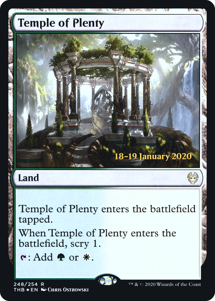 Temple of Plenty (PRE-248S) [Theros Beyond Death Promos] Foil