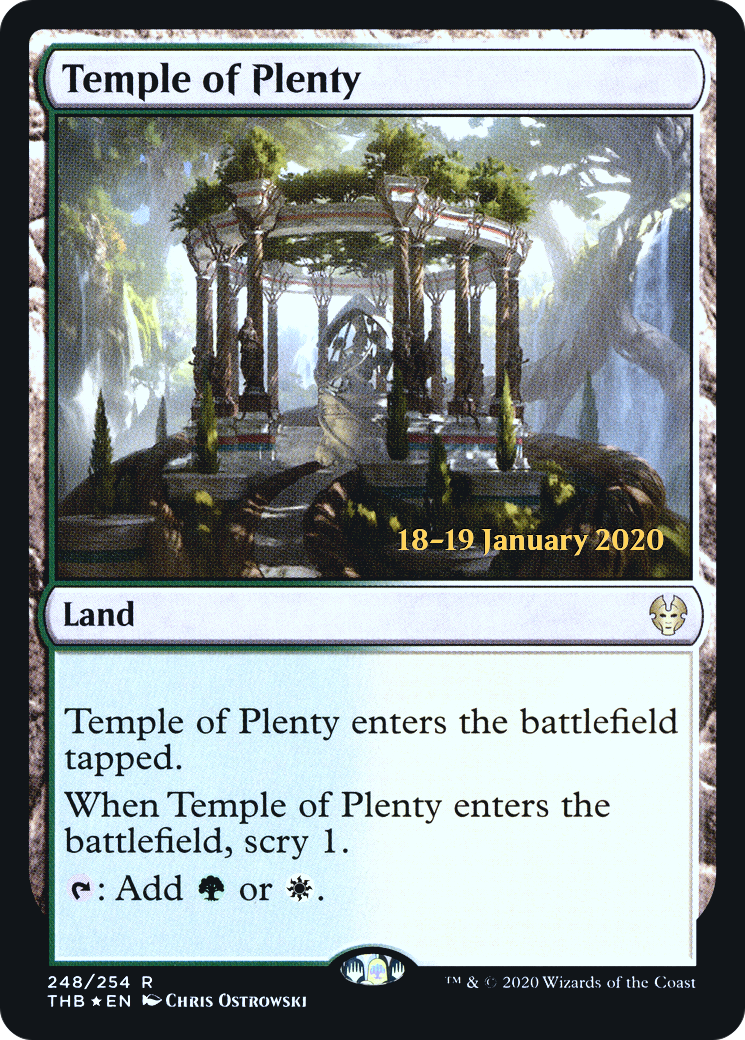 Temple of Plenty (PRE-248S) [Theros Beyond Death Promos] Foil