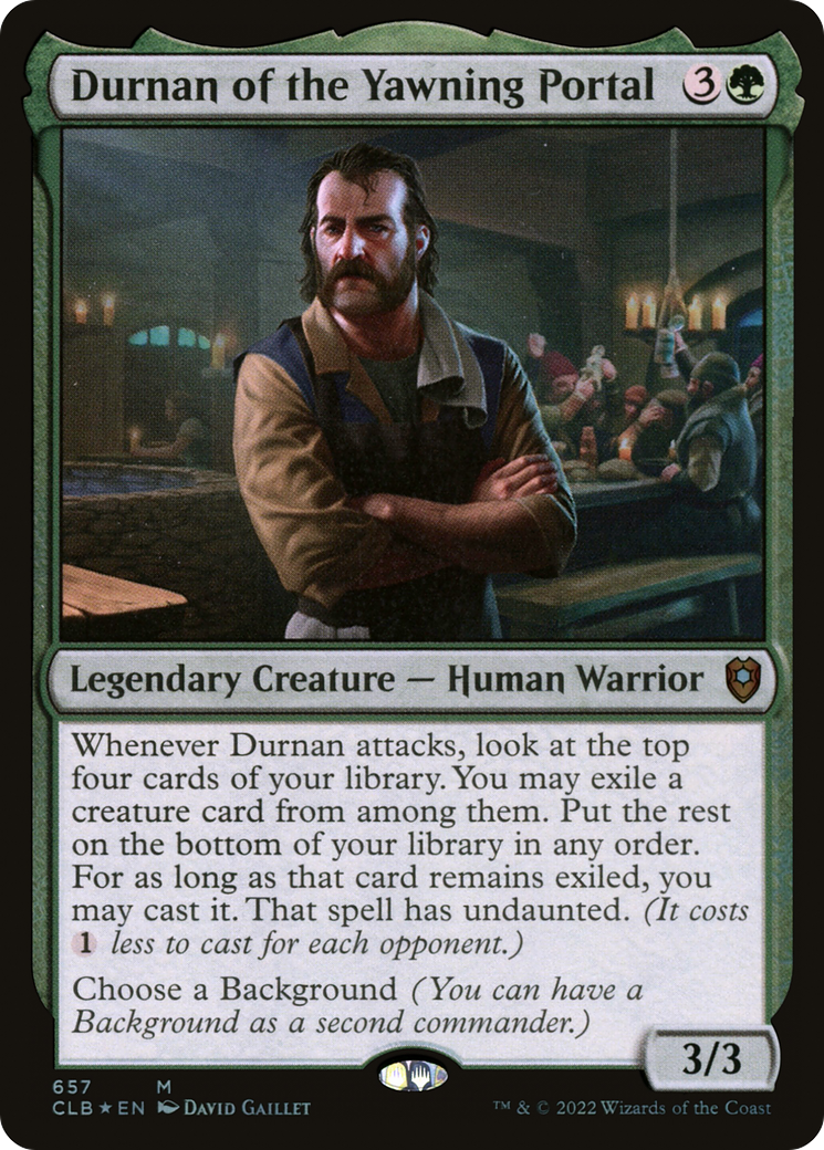 Durnan of the Yawning Portal (CLB-657) [Commander Legends: Battle for Baldur's Gate] Foil