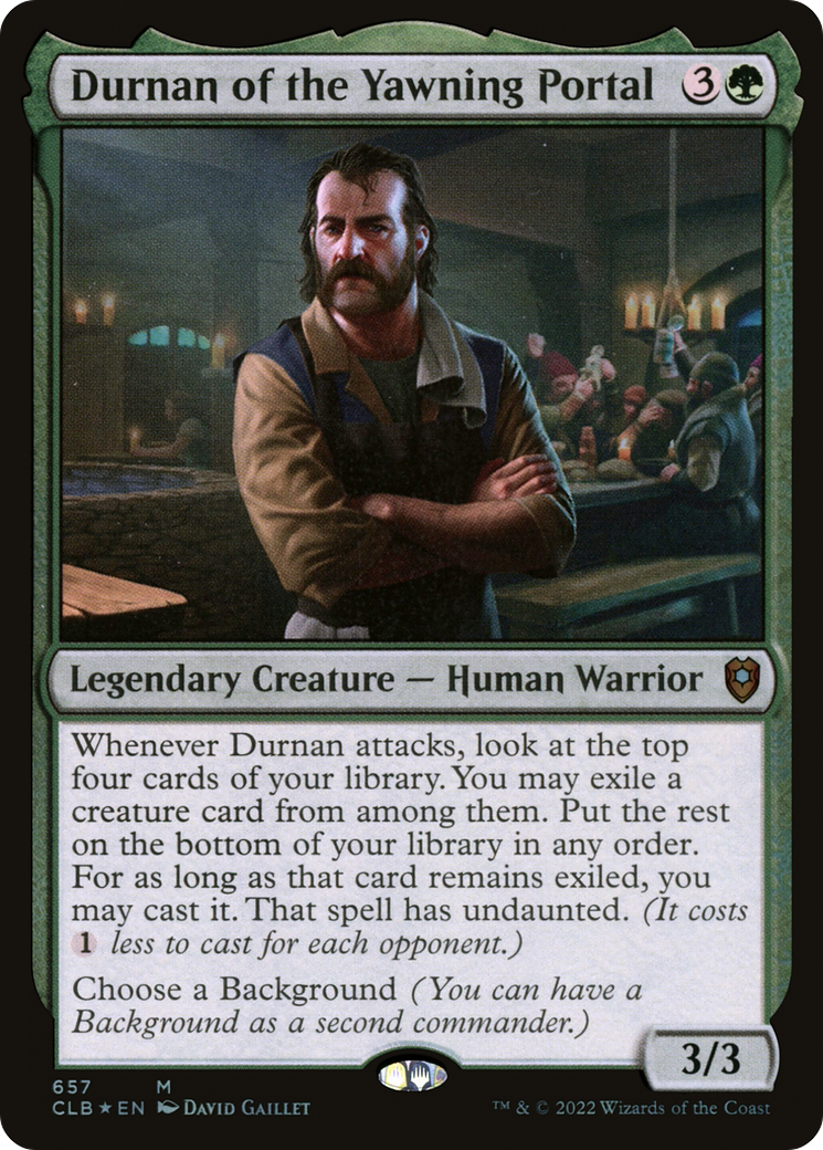Durnan of the Yawning Portal (CLB-657) [Commander Legends: Battle for Baldur's Gate] Foil