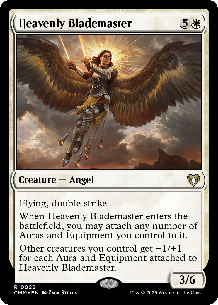 Heavenly Blademaster (CMM-028) [Commander Masters] Foil