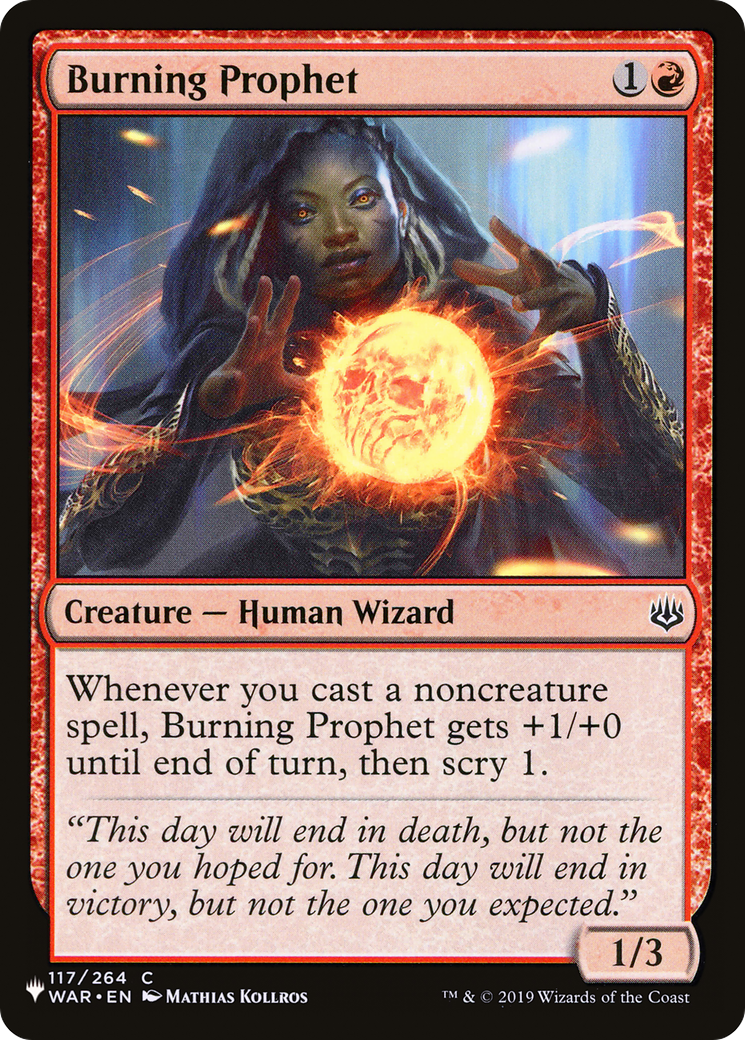 Burning Prophet (LIST-WAR-117) [The List]