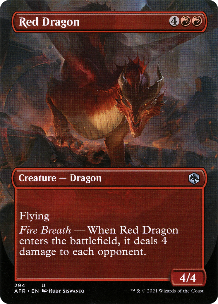 Red Dragon (Borderless) (AFR-294) [Adventures in the Forgotten Realms]