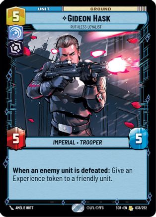 Gideon Hask - Ruthless Loyalist (036/252) [Spark of Rebellion] Foil