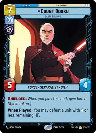 Count Dooku - Darth Tyranus (038/252) [Spark of Rebellion] Foil